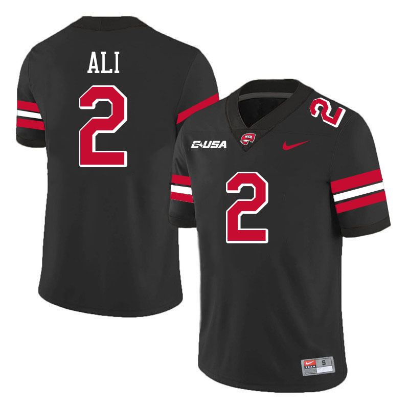 Al-Ma'hi Ali WKU Jersey, Western Kentucky Hilltoppers #2 Al-Ma'hi Ali Jersey Youth-Black